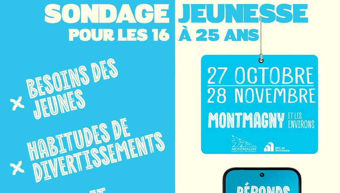 Les partenaires jeunesse de la région de Montmagny s’unissent pour sonder les jeunes Photo de courtoisie.