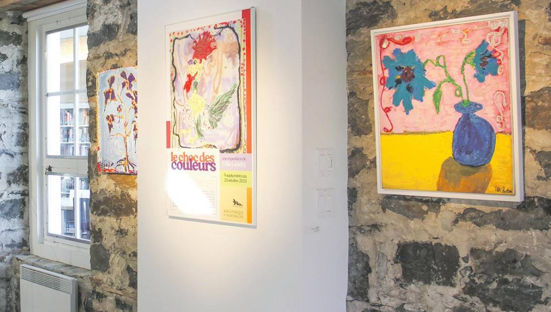 Choc des couleurs : un Capignacien expose ses toiles à la bibliothèque de Montmagny Photo de courtoisie.