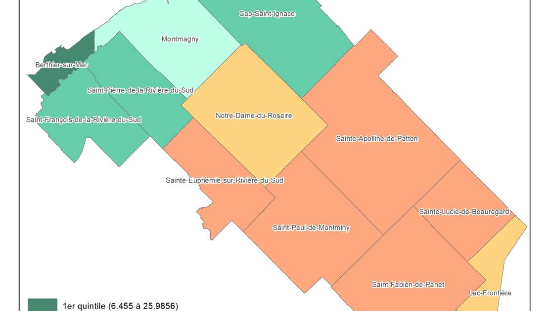 1,3 M$ pour des projets de vitalisation dans la MRC de Montmagny Les indices de vitalité sur le territoire.