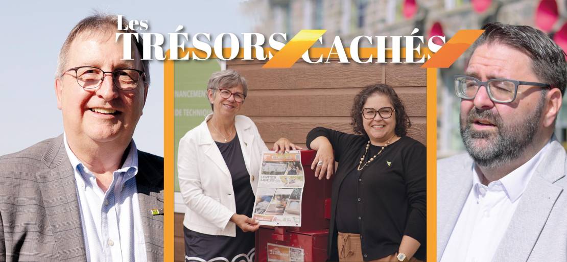 Qui sont les partenaires de nos Trésors Cachés ? Mireille Thibault et Christine Talbot du CAE Montmagny-L’Islet, Mathieu Sirois de la MRC de Montmagny et Sylvain Thibouthot de la MRC de l’Islet.
