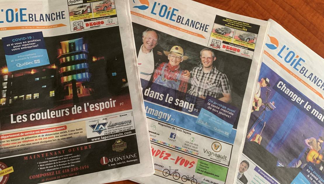 Hebdos Québec lance sa campagne Investir local Les hebdos, comme le Journal L'Oie blanche, représentent toujours un média très puissant dans les marchés régionaux.