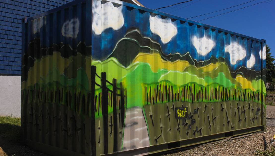 Des fresques pour sensibiliser les jeunes aux conséquences du cannabis La fresque de Saint-Apolline-de-Patton. (photo de courtoisie)