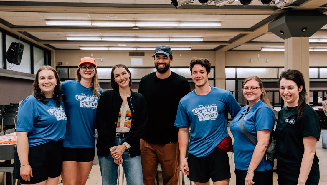 La Fondation Laurent Duvernay-Tardif au camp de jour de Montmagny Photo courtoisie de la Fondation Laurent Duvernay-Tardif. (Crédit : Laetitia Clouzot)