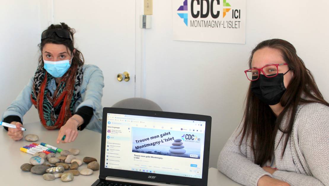 Le mouvement «Trouve mon galet» s’installe à Montmagny-L’Islet Crédit photo: CDC ICI Montmagny-L'Islet.