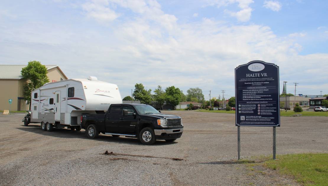 Une halte désignée pour les véhicules récréatifs à Montmagny Crédit: Ville de Montmagny.