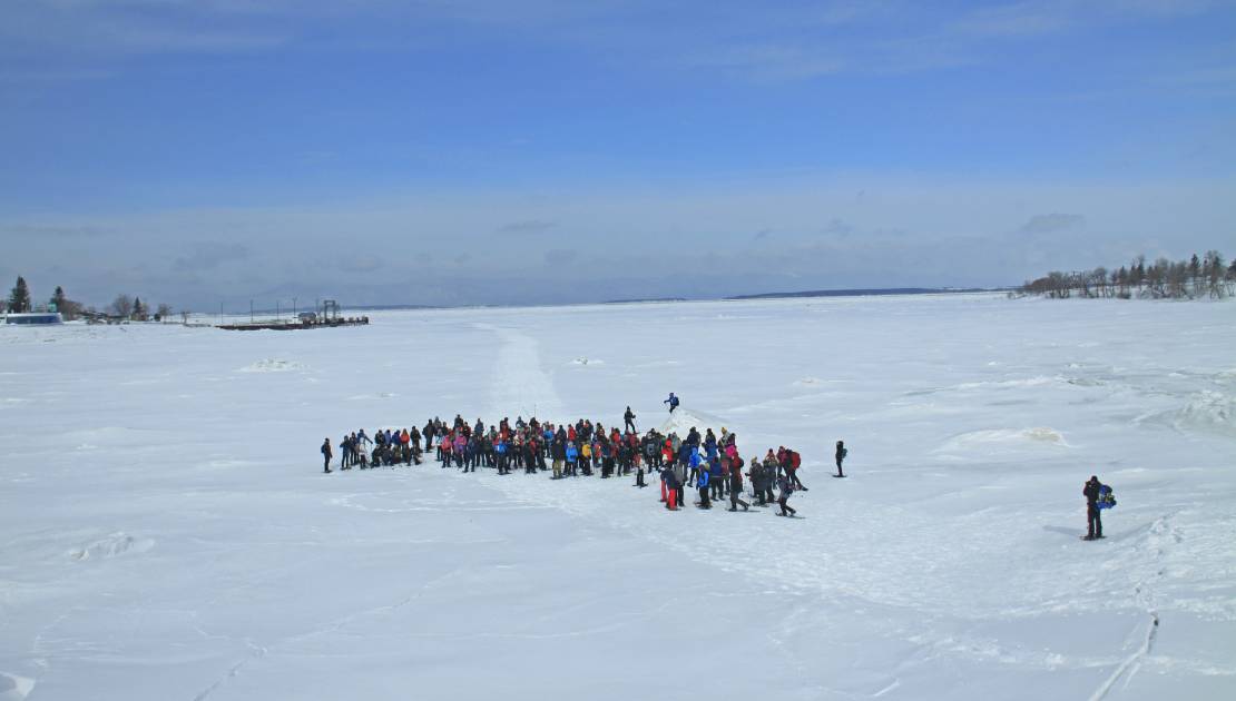 Marche sur les glaces le 26 février Photo prise par M. Gagné lors de la dernière édition en 2019