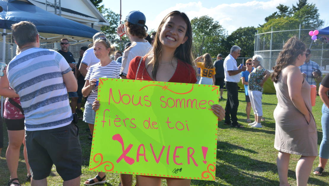 Xavier Bourgault...une fierté pour tous! La cousine de Xavier, Mégane Bourgault.