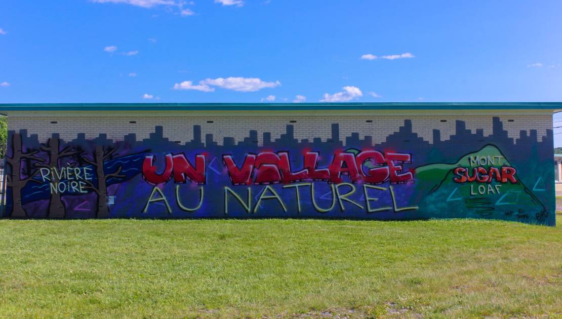 Des fresques pour sensibiliser les jeunes aux conséquences du cannabis La fresque de Sainte-Lucie-de-Beauregard. (photo de courtoisie)