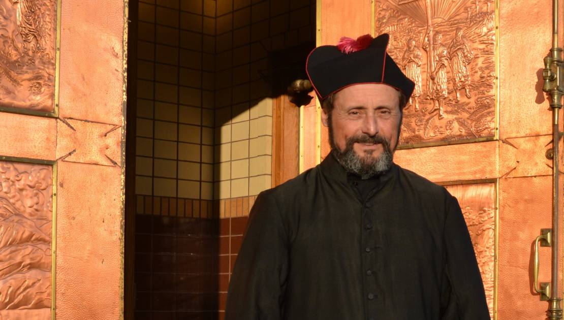Une célébration religieuse pour le 375e L'abbé Michel Talbot. (Crédit photo: Anne-Frédérique Tremblay)