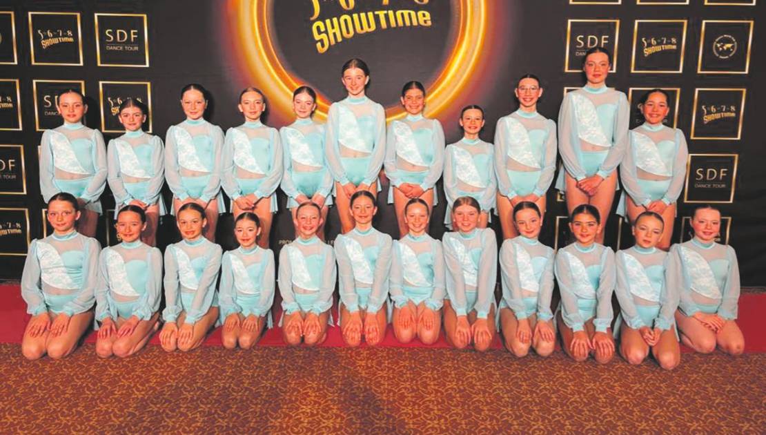 Plusieurs podiums pour l’École de danse Chantal Caron à sa première compétition de l’année Le groupe Dev. 1. (Photo de courtoisie)