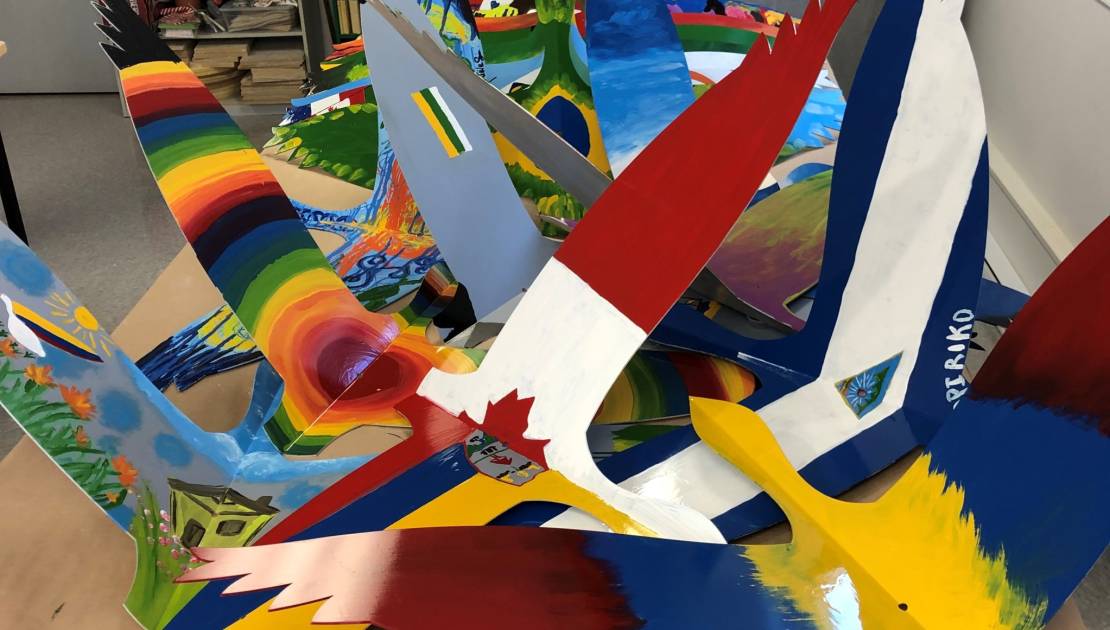 Un aperçu du projet artistique des Fêtes du 375e Des oies réalisées pour le projet. (Photo de courtoisie)