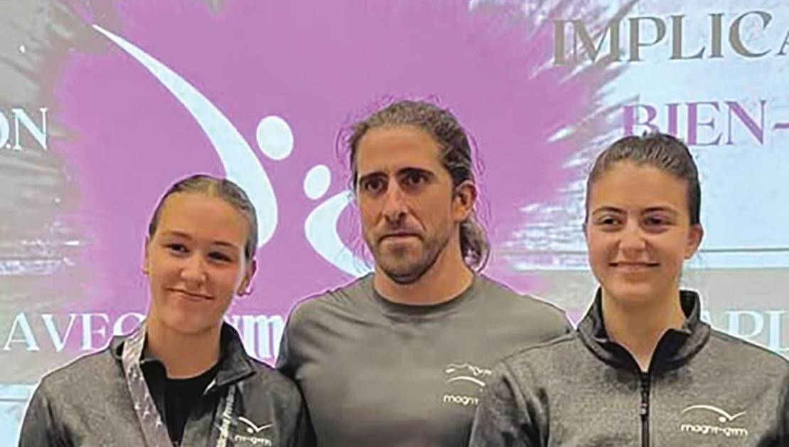 Magny-Gym brille à la Coupe Provinciale et épate au saut De gauche à droite: Prudence Lemieux, Alan Jean-Baptiste et Ophélie Messervier.