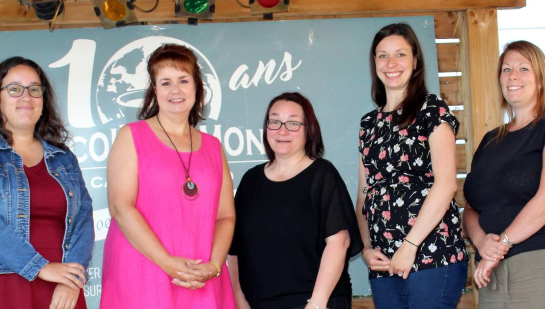 Une planification stratégique pour la CDC Mélissa Boilard, administratrice, Angèle Chouinard, présidente, Caroline Gimbert, vice-présidente,Virginie Pelletier, administratrice et Marie-Ève Picard, Sec.-trésorière. (Photo de courtoisie)