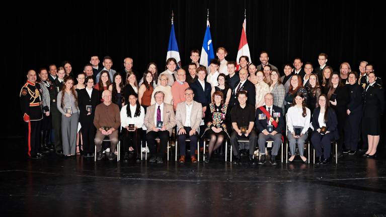 Lors de la cérémonie de l’avant-midi. (Crédit: Photo: Cabinet de la Lieutenante-gouverneure du Québec)
