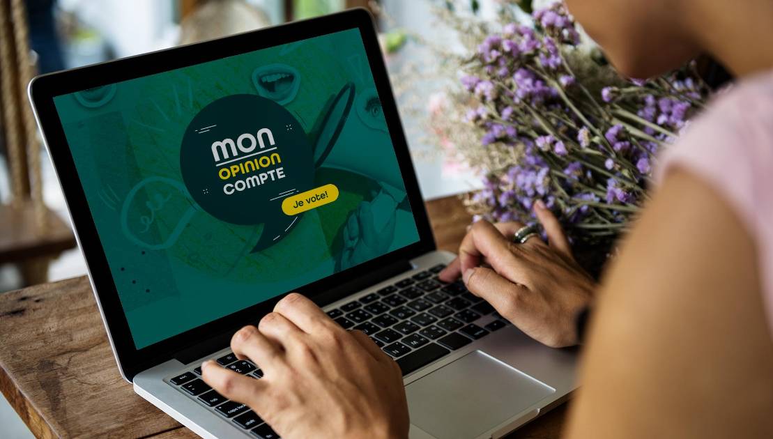 La plateforme « Mon opinion compte ». Photo de courtoisie.