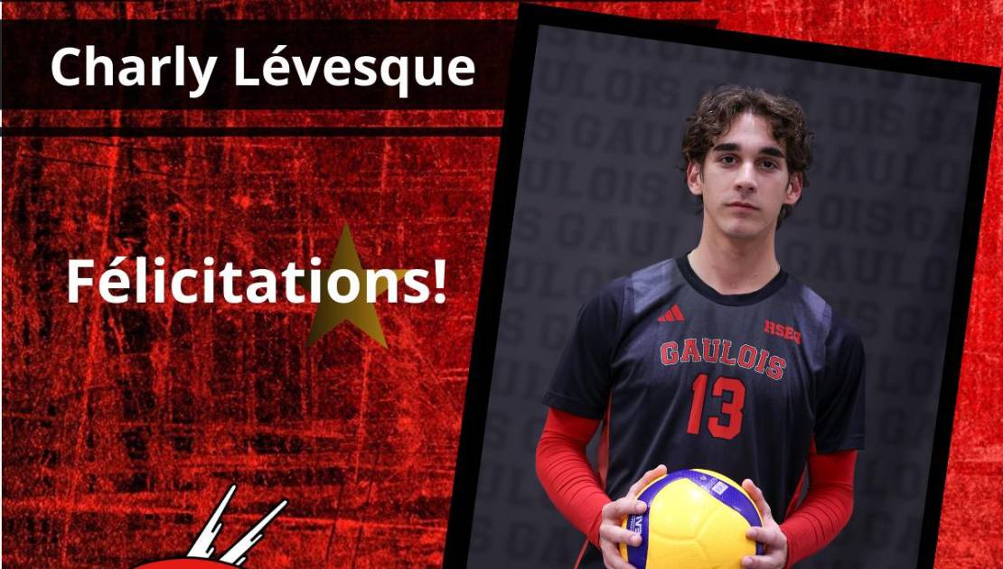 Le joueur du tournoi chez les Gaulois, Charly Lévesque. Photo de courtoisie.