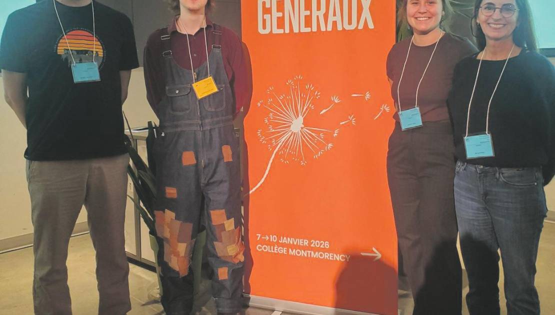 Guillaume Dufour, Lukas Joannette-Hamel, Cindy Lambert, Renée Gaulin lors des EGETES. Photo de courtoisie.