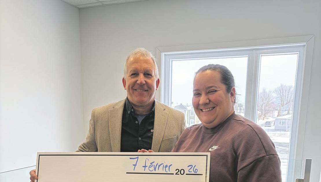 Dominique Lizotte, président d’Optimétal 360 et président d’honneur du 24e souper-bénéfice, et Annick Bélanger, directrice générale de la Fondation de l’Hôtel-Dieu de Montmagny.