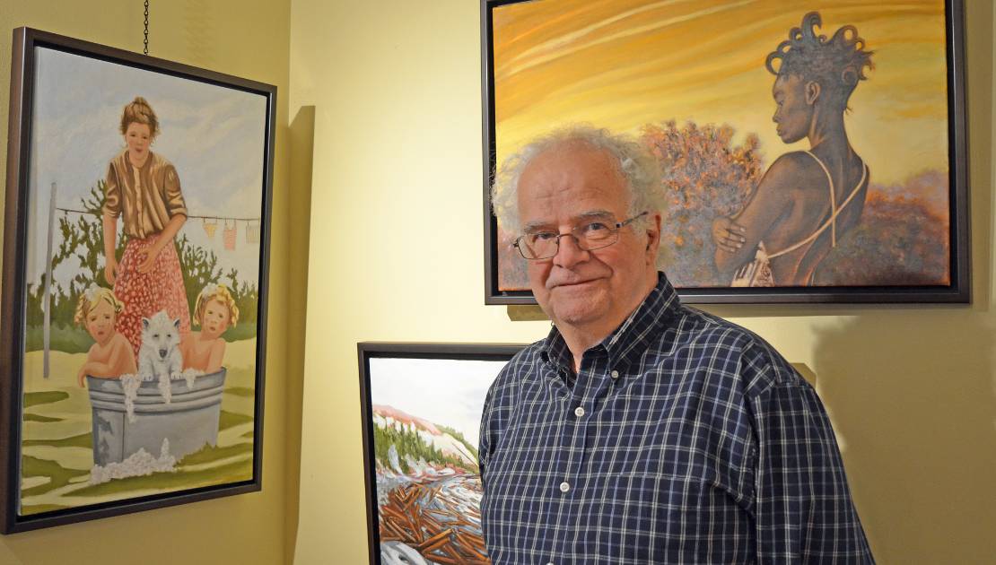 L’artiste peintre Réal Fontaine.