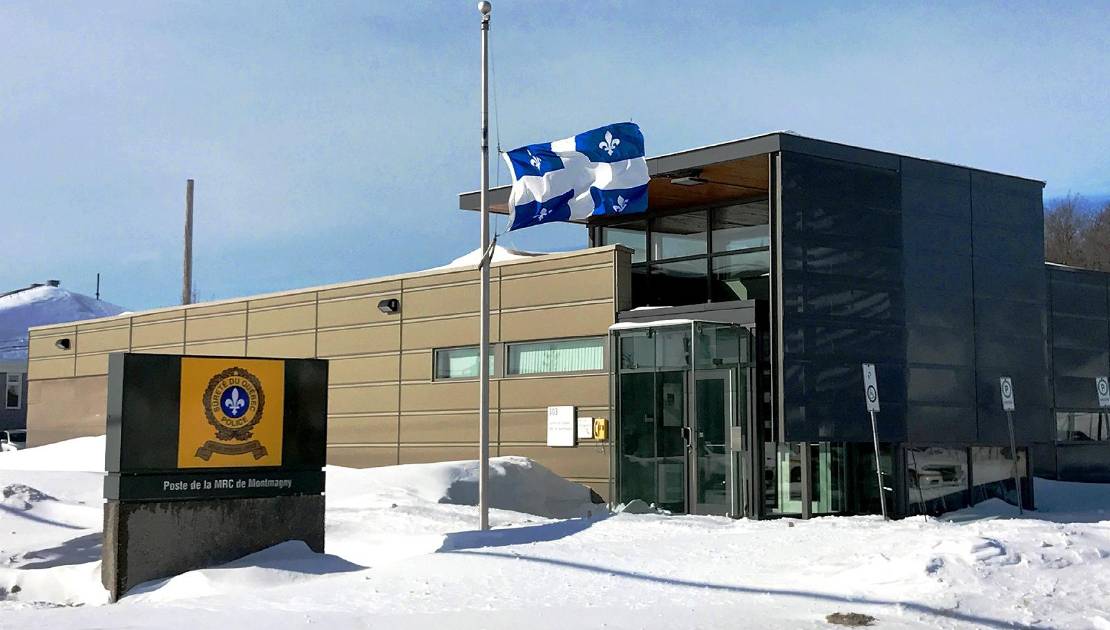 Le poste de police de la MRC de Montmagny.