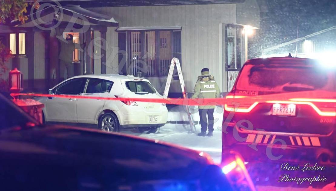 L’homme a été retrouvé à l’extérieur du bâtiment à Cap-Saint-Ignace. Crédit photo : René Leclerc photographe d’Infocus Multimédia.