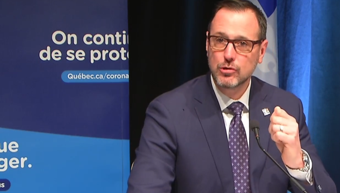 Le ministre Jean-François Roberge. (Capture d'écran du point de presse)