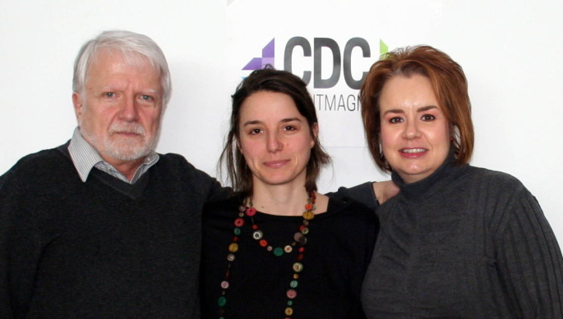 Les codirecteurs de la CDC ICI Montmagny-L’Islet, Guy Drouin et Claire Jacquelin, en compagnie de la présidente, Angèle Chouinard.