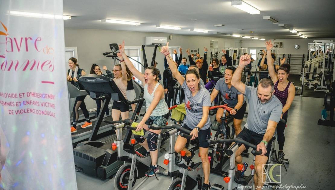 Tout le monde était motivé à réussir la défi. (Photo: Annie Gagnon)