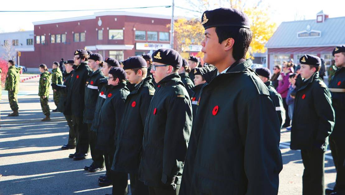 Le Corps de Cadets 2591 de Montmagny participe annuellement à la cérémonie.