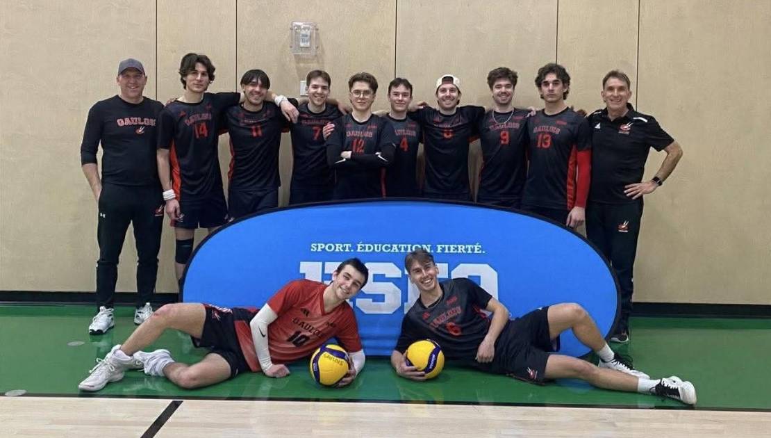 L’équipe de volleyball masculine de division 3 des Gaulois du Cégep de La Pocatière. Photo de courtoisie.