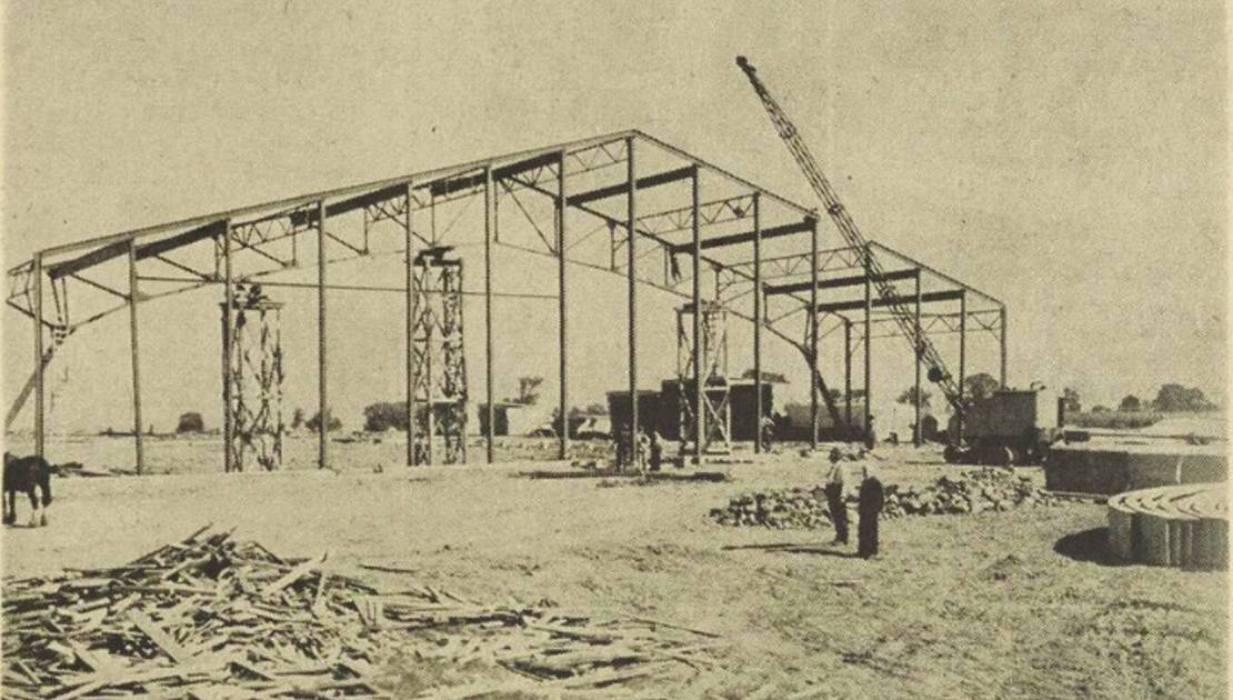 Les débuts de sa construction en 1950.