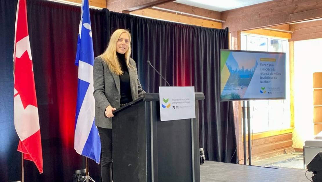 Ce projet d’aide à la relance a été annoncé le 11 janvier par l’honorable Pascale St-Onge, ministre des Sports et ministre responsable de Développement économique Canada pour les régions du Québec (DEC). (Via la page Facebook de Mme St-Onge)