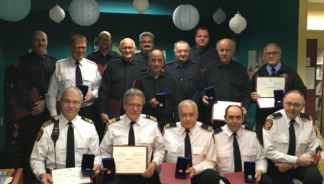 Pompiers honorés à Saint-Pamphile