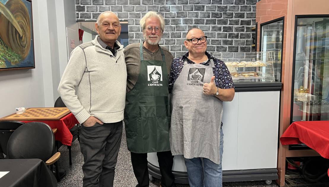 De gauche à droite : François Labelle, Guy Duguay et Daniel Julien. Crédit photo : Édouard Bérubé.