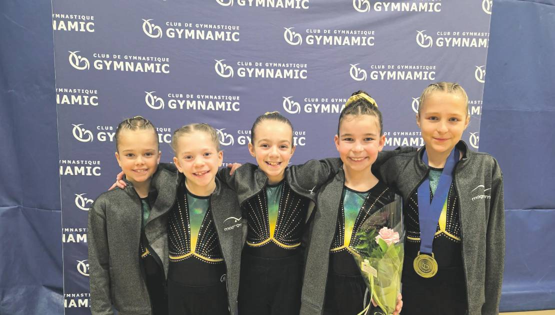 Quelques gymnastes lors de la compétition. (Photo de courtoisie)