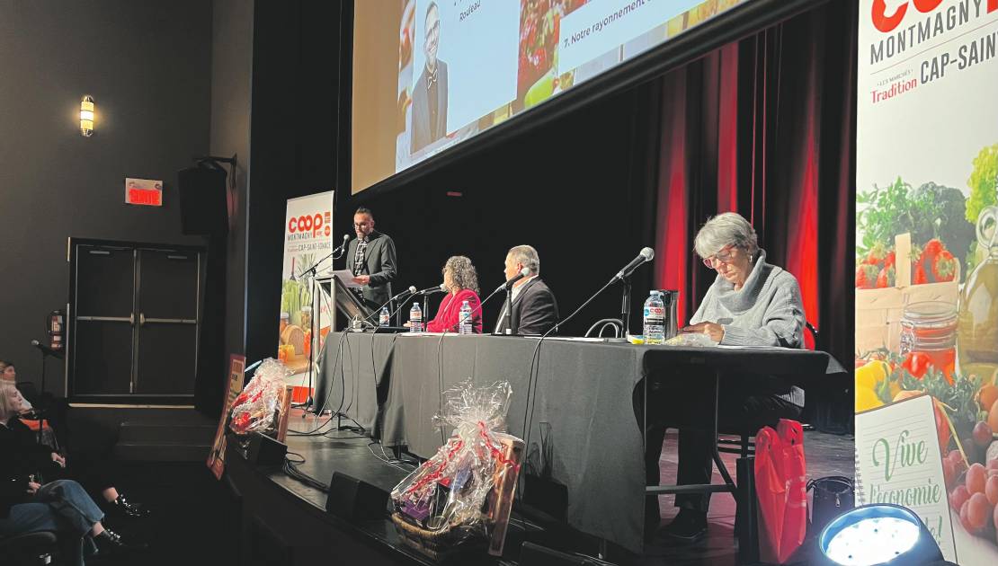 L’AGA de la Coop Montmagny s’est tenue à la salle Promutuel Assurance de Montmagny le mardi 2 décemrbe dernier. Crédit photo : Édouard Bérubé.