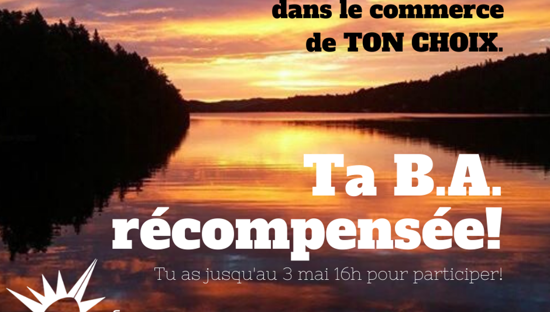 Concours Ta B.A. récompensée