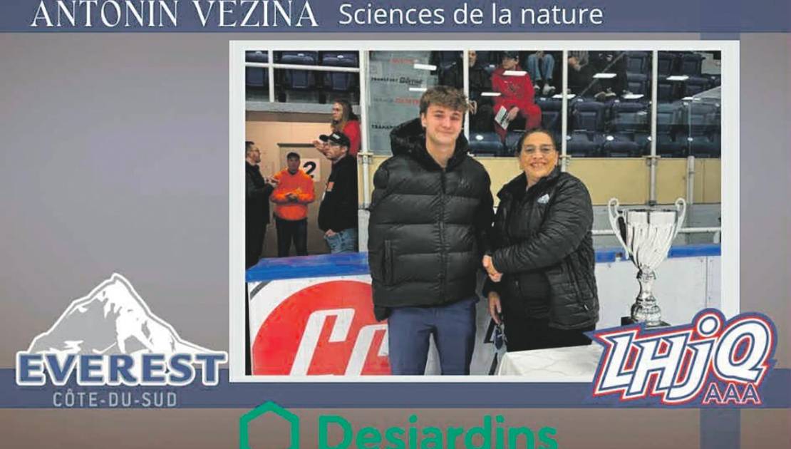 L’étudiant-athlète du mois d’octobre, Antonin Vézina. Crédit photo : Everest de la Côte-du-Sud.