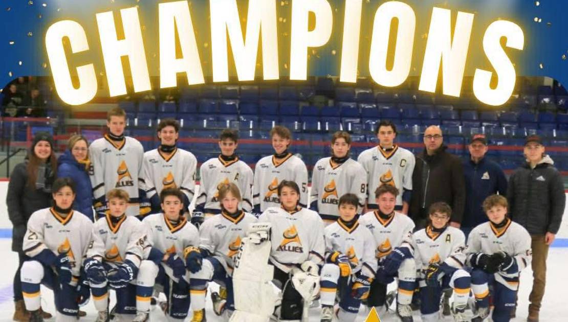 L’équipe du Bantam M15A des Alliés de Montmagny.