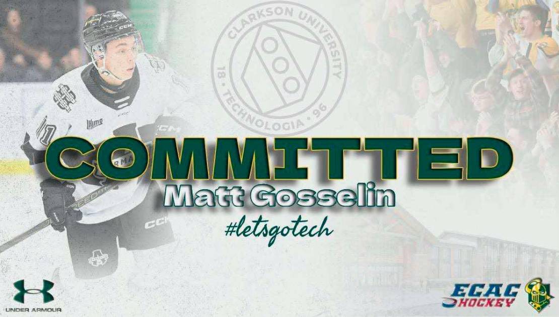 Direction hockey universitaire américain pour Matt Gosselin