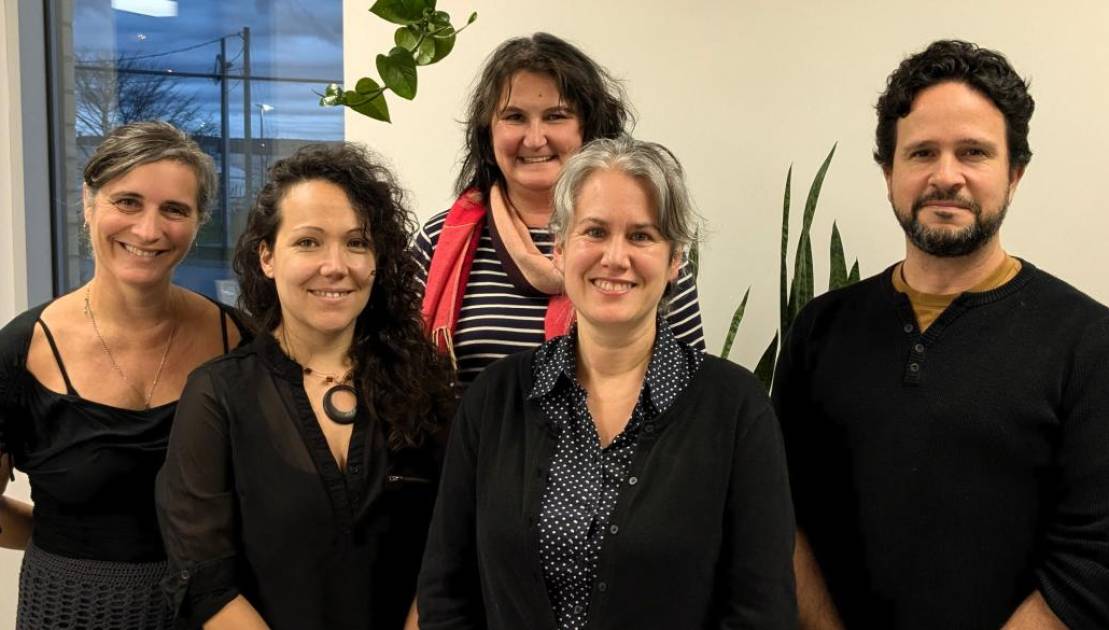 Les membres du comité fondateur de Culture Chaudière-Appalaches, de gauche à droite : Angie Létourneau, Nady Larchet, Dominique Garon, Magali Paquin et Olivier Leclerc.