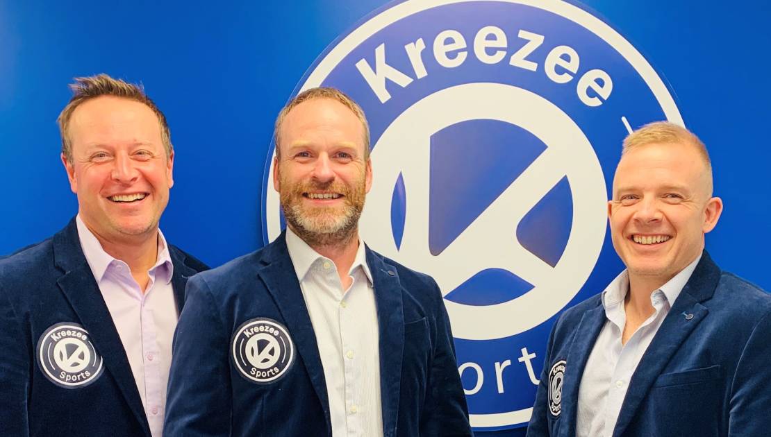 De gauche à droite, Dominic Lord, Sylvain Gagnon et Étienne Bernier, fondateurs de Kreezee Sports.
