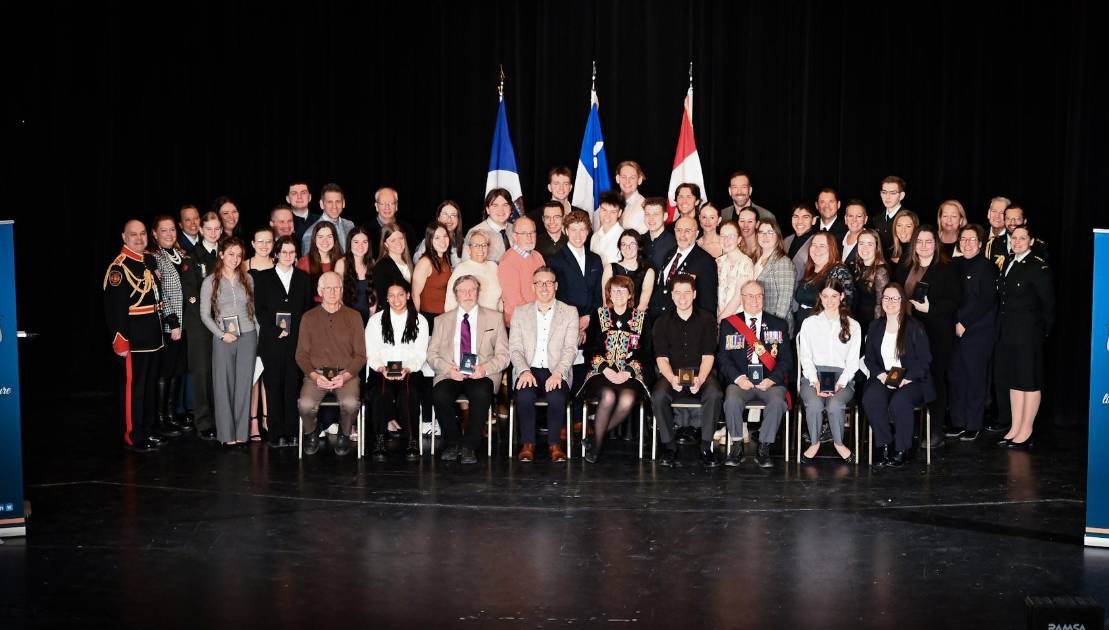 Lors de la cérémonie de l’avant-midi. (Crédit: Photo: Cabinet de la Lieutenante-gouverneure du Québec)