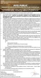 AVIS PUBLIC