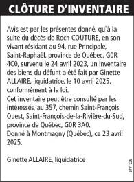 Clôture d’inventaire