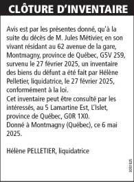 Clôture d’inventaire