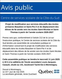 Avis public