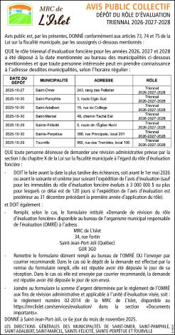 Avis public collectif