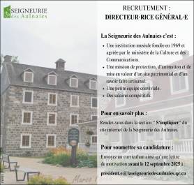 Directeur-rice générale recherché-e