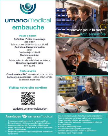 Divers postes à combler chez UmanoMedical